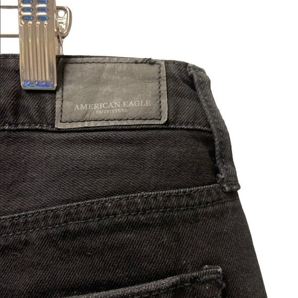 American Eagle Outfitters Black mid length Jean Skirt with Frayed At the bottom. - Picture 8 of 10